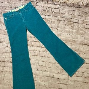 Vintage Hollister Turquoise Cordroy bell bottom pants
